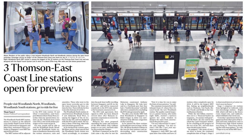 3 Thomson-East Coast Line stations open for preview
