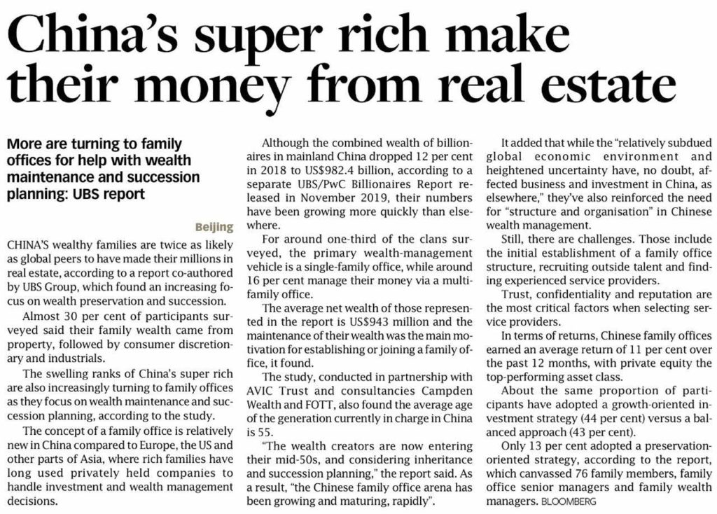China’s super rich make their money from real estate